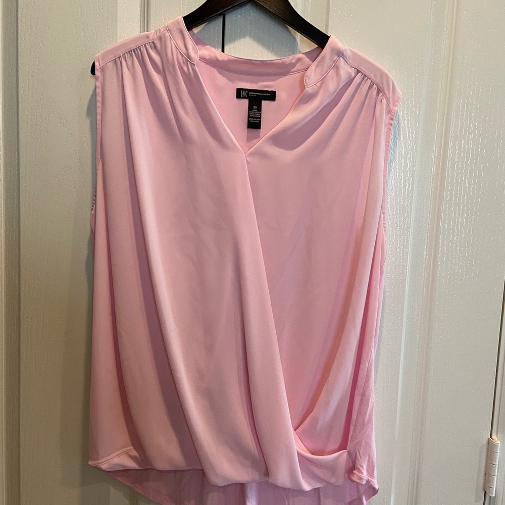 INC Pink Sleeveless Top 2X